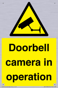 Doorbell camera in operation